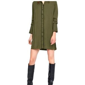 Zara Shirt Dress Tunic Tencel Soft M Free Shipping